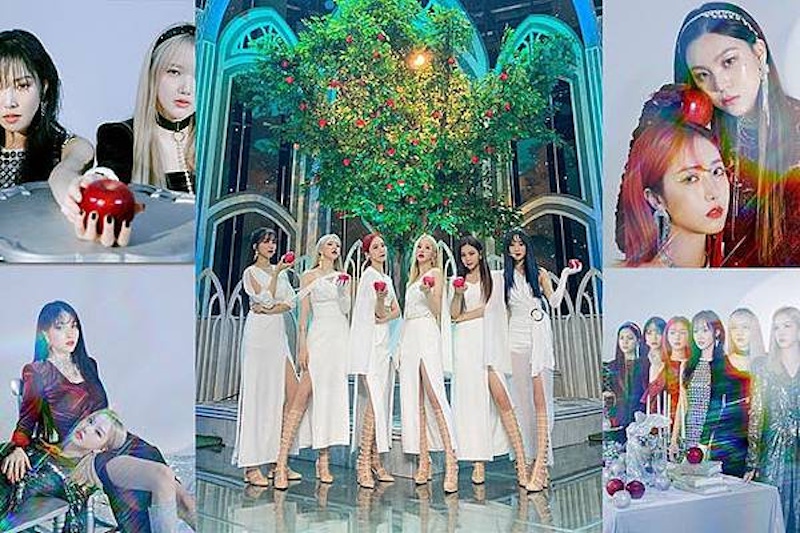 韓女團GFRIEND不可愛了？新歌APPLE超A又性感《玫瑰煙燻妝》4步驟就到手～｜妝容教學