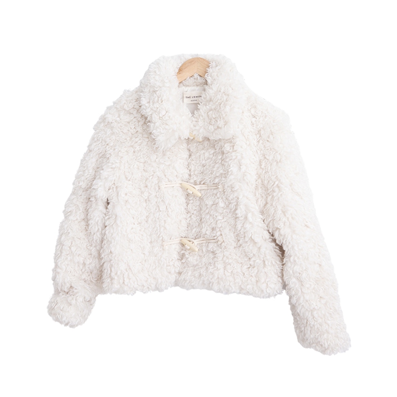 牛角釦QQ毛外套