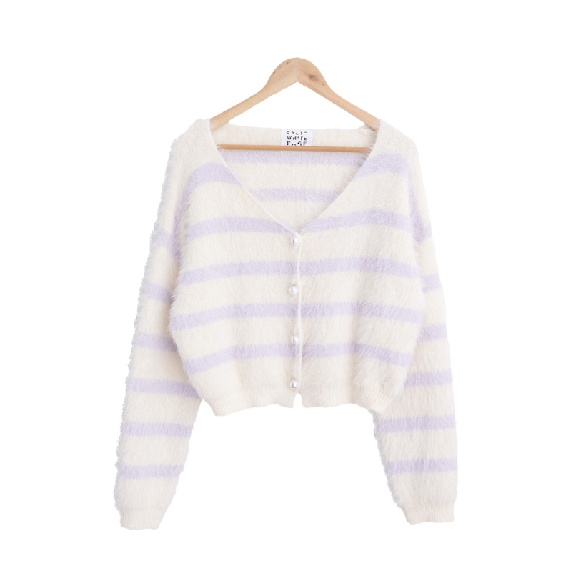 溫柔珍珠釦馬海毛外套