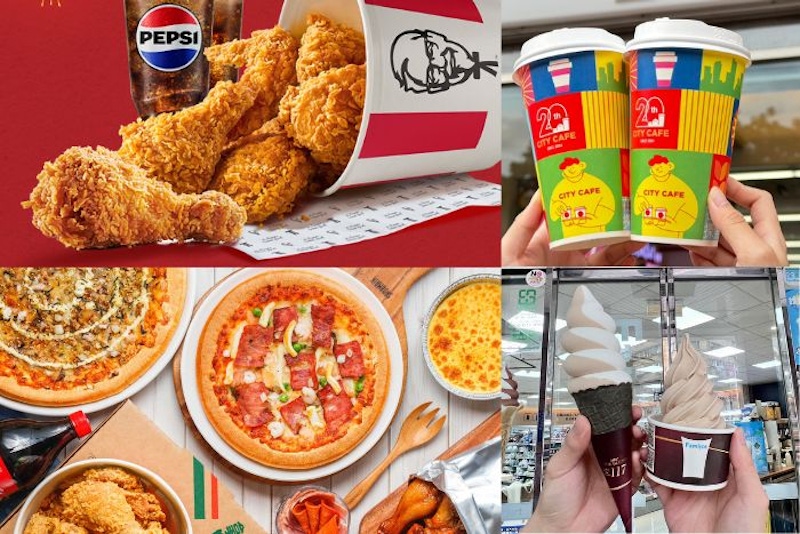 雙十國慶速食、咖啡優惠！肯德基蛋撻1元、拿坡里買炸雞送披薩、超商咖啡買10送10