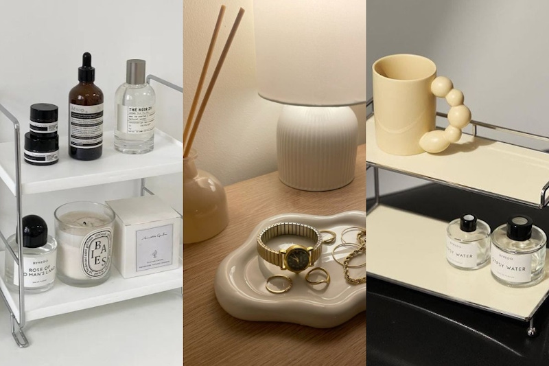 質感女孩們請進！10款夢幻桌面收納佈置好物推薦～洞洞板裝飾收納超方便、電線收納盒必須買、香水展示架質感爆棚⋯⋯