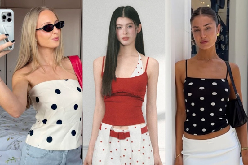 波點元素席捲全球！10款2025 夏季「波點」穿搭單品推薦～波點洋裝、波點平口上衣、波點襪子⋯⋯每一款都時尚又可愛！
