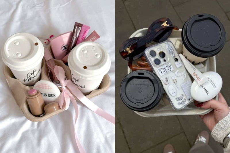 2025歐美超流行的「Coffee Tray」拍照趨勢風靡社群！10個打造時尚 Coffee Tray 的精緻小物推薦～香水、Rhode 護唇膏、墨鏡⋯⋯放這些準沒錯！