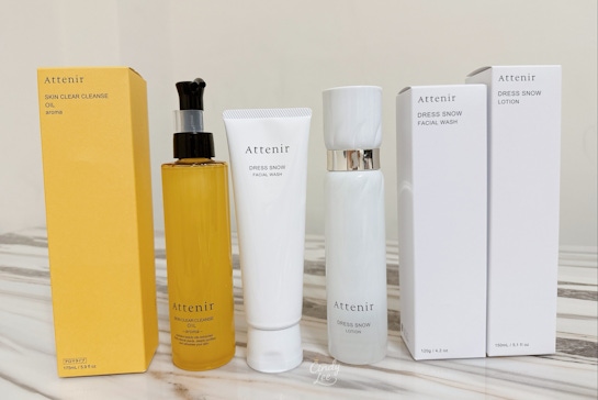 Attenir艾天然【卸妝油+雪臻優皙潔面乳+化妝水】Cindy開箱