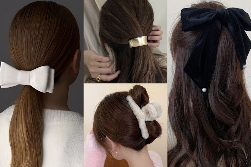 穿搭亮點！10 款秋冬必備髮飾推薦～絨布蝴蝶結髮夾、珍珠髮箍、琥珀髮夾⋯⋯每一款都氛圍感滿滿！