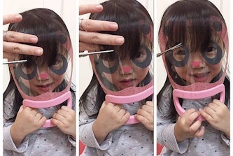 【日本Papa Mama Cut兒童剪髮面具】隨便剪都上手