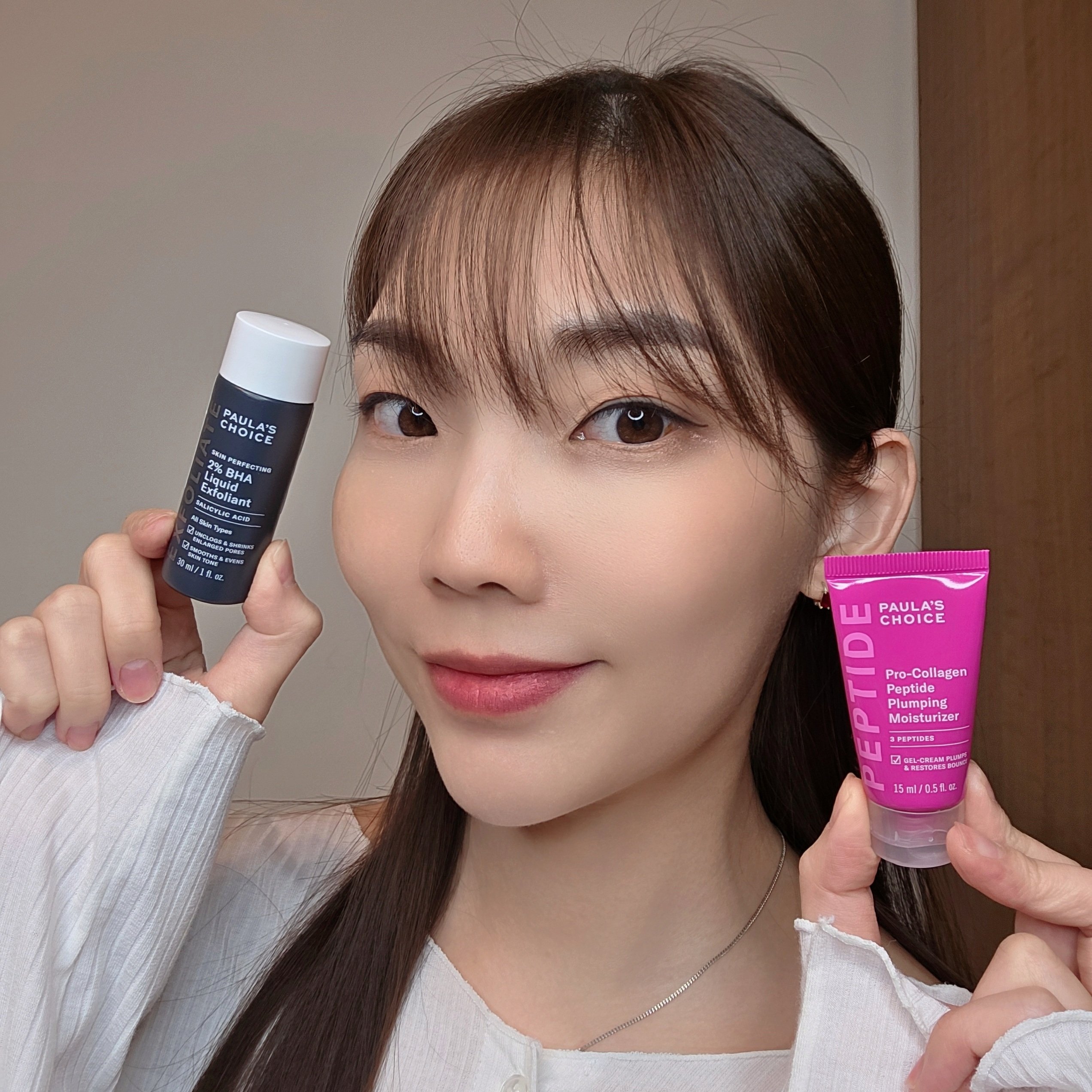 🍑 寶拉珍選｜2%水楊酸精華液 × 高效胜肽膠原緊緻霜，真的把蘋果肌養回來了
