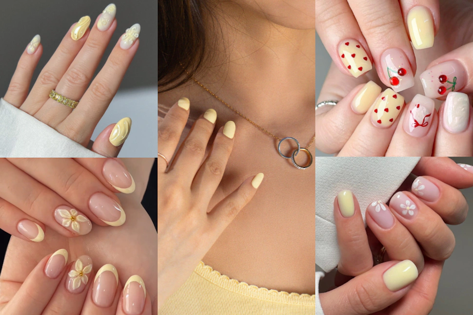 2026 春夏美甲「奶油黃」超熱門！必做 10 款式推薦～奶油黃鏡面、奶油黃小花、奶油黃暈染⋯每一款都萌到不行！