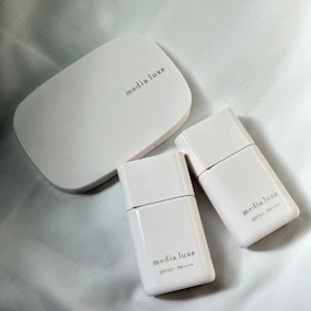 好氣色底妝組合  media luxe 媚點 雪紡親膚粉餅 全新粉嫩色