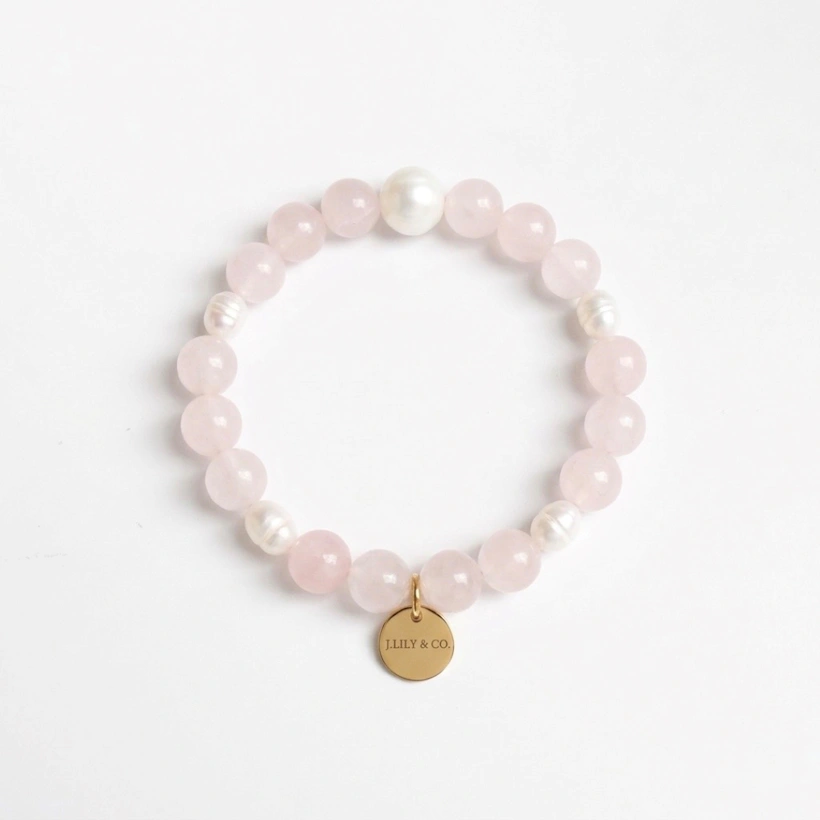 春日粉潤・粉晶日本珍珠典藏手鍊