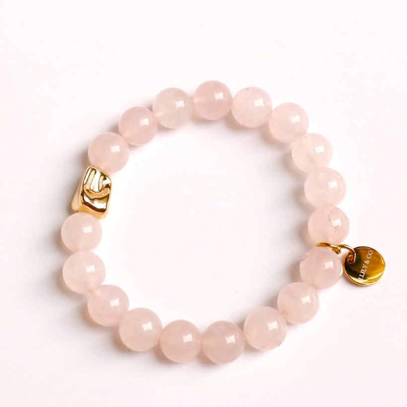 極光粉韻・粉晶金磚經典手鍊