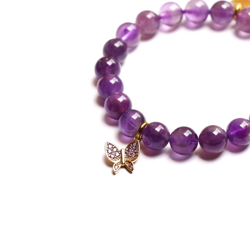 紫蝶翩躚・紫水晶蝴蝶經典手鍊
