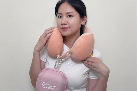 [旅行]TRAVEL BLUE藍旅【寧靜頸枕、收納盒-頸枕套組】Cindy開箱