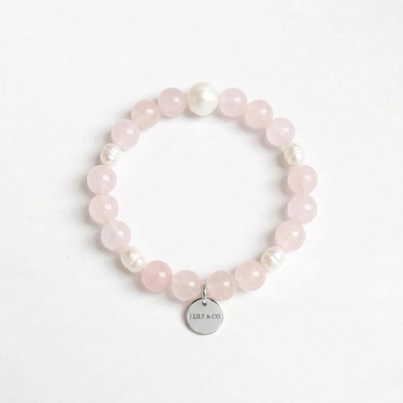 春日粉潤・粉晶日本珍珠典藏手鍊