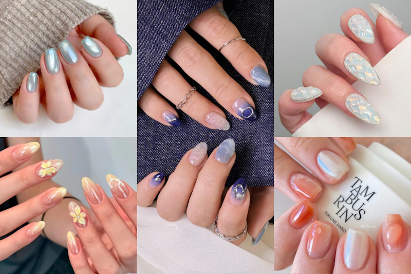 2026 夏天美甲必備元素有哪 10 種？海洋元素、銀色鏡面、立體小水滴⋯通通都要放上指尖！