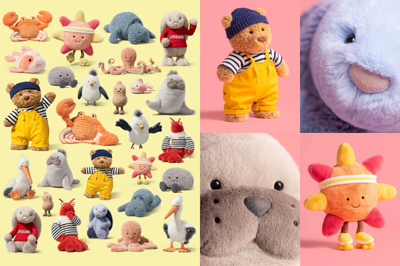 Jellycat 2026 夏日系列萌度爆表！9 位超可愛新朋友來報到：水手服巴塞羅熊、圓滾滾海牛、海洋拼色兔兔⋯通通都要帶回家！